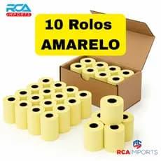 Bobina Térmica para máquina cartao todos os modelos cor Amarela ouro