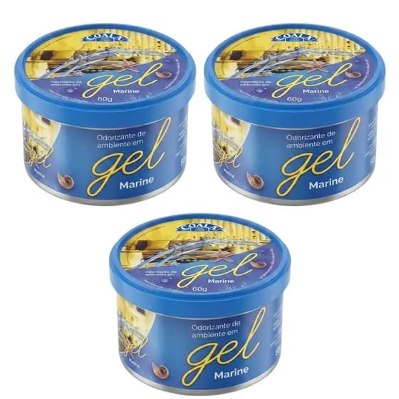 Coala Gel Aromatizador para Carro 60g 3 unidades Marine