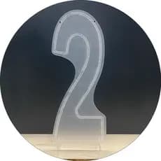 Números 0 a 9 em Acrílico Transparente 2mm 50x20cm Não Tem Fita Led Só Acrílico