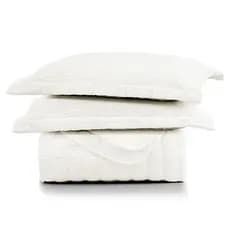 Kit Cobre Leito Colcha Super Macio Plissê Casal Padrão/Queen/King 3 Peças Matelado Super Soft 200 Fios
