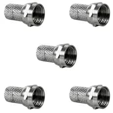 KIT 5 CONECTOR COAXIAL RG59 ROSCA PARA CÂMERA CFTV ANTENA CABO COAXIAL