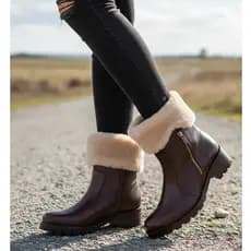 Pegada Coturno Forrado com Lã Salto 4 Cm Ref. 281495 | Produto Original em Couro Legítimo