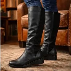Piccadilly Maxi Bota Anabela Cano Longo Salto 4 cm Ref. 117134 | Tamanhos Especiais Feminino