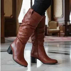 Bottero Bota Cano Longo Feminina 100% Couro Ref. 346920 | Produto Original em Couro Legítimo