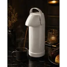 Garrafa Térmica Invicta 1L GLT Pressão Branca Mantém Quente e Frio Café Chá