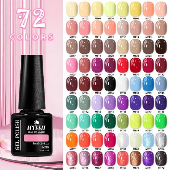 MTSSII Esmalte Gel Led Uv Vermelho Nail Gel Soak Off Color Coat 7ml Uv/Led De Unha Gel