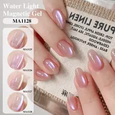 MEET ACROSS 7ml Gato Branco Claro Esmalte Gel Magnético Semi Permanente Soak Off UV Verniz Nail Art