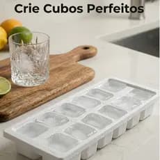 DUAS Formas Para Gelo 12 Cubos Branca - Resistente e Fácil de Desenformar