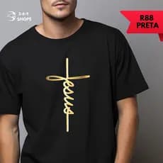 CAMISETA GOSPEL - CAMISETA MASCULINA - CAMISETA JESUS - CAMISETA BARATA - CAMISETA ESTAMPA EXCLUSIVA