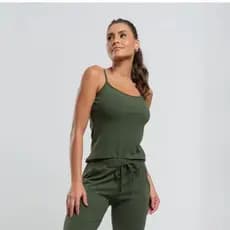 Blusa Canelada Regata Alcinha - Cores Variadas