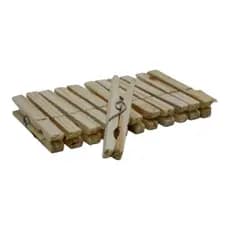 Kit 3 pacotes (36 unidades) prendedor de Madeira 12 Peças 7cm