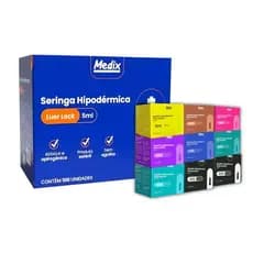 Kit 100 Seringas 5ml Bico Ll + 100 Agulhas HiPodérmicas