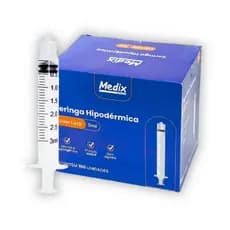 Seringa 3ml Descartável Bico Luer Lock Medix - Cx 100un