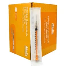 Seringa 1ml C/Agulha Removível 13x0,45mm Insulina C/100