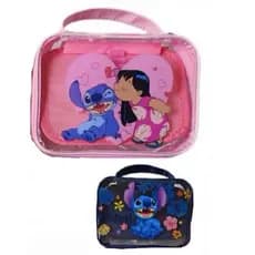 Estojo Stitch Necessaire Kit Escolar Estojo Para Canetas Bolsinha Para Viagem Stitch Angel Bolsa Frasqueira Porta Lápis