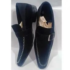 Sapato Social Sport Fino Preto Nobuck