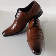 Sapato Social Amarrar Caramelo Detalhe