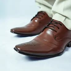 Sapato Social Masculino de Amarrar Marrom Estilo Executivo