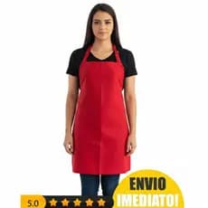Avental de Cozinha vermelho de oxford