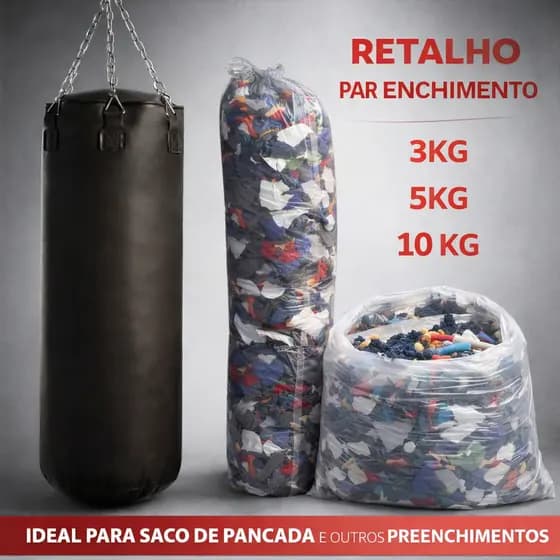 Retalho de Tecido para Enchimento de Saco de Pancada Enchimento de Almofadas Enchimento Bonecas