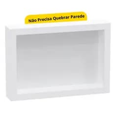 Nicho De Parede Sobrepor Branco Banheiro Lavanderia 28x40