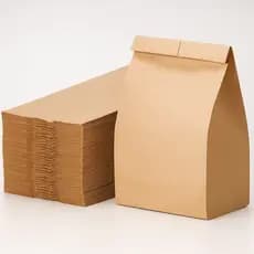 50 Saco PP Delivery Papel Kraft Pardo 12x8,5x21 Embalagens para Entregas