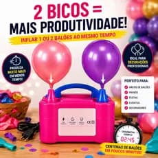 Inflador De Balões Elétrico Máquina Encher Bexiga Festa 127v