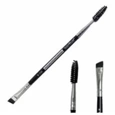 Pincel Duplo Sobrancelha Escova Chanfrado Macrilan Black B136 W136