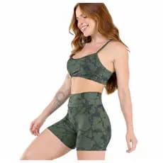 Conjunto Estampado Short e Top Marmorizado Academia