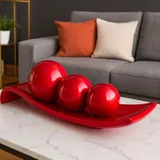 Centro de Mesa Grande Safira Cerâmica Enfeite de Sala Decoração Luxo Casa