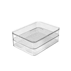 Porta Frios Duplo Transparente com Divisória Clear Ou