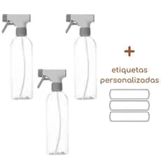 Kit 3 Borrifador Multiuso Spray Pulverizador 500ml Flow Ou