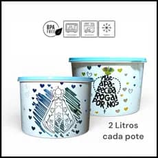 Kit potes 2 peças para Alimentos organizar cozinha geladeira Armário