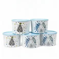 Kit 5 peças Potes para Mantimentos Alimentos 2 litros cozinha Herméticos BPA FREE