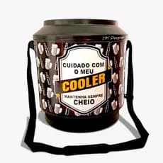 Cooler Caixa Térmica Redondo Para 30 latas 21 litros Preto com alça grande