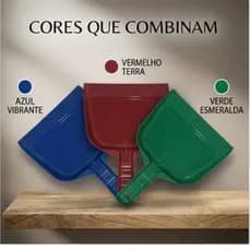 Kit 3 Pás de lixo de Plástico cabo curto