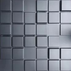 Kit com 28 placas Decorativas Black 50cmX50cm Revestimento Paredes e Tetos Rendimento 7m² Modelo Pixel