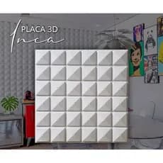Kit com 10 Placas 3D Deocrativa Revstimento Paredes e Tetos 50cm X 50cm Rendimento 2,5m² Modelo Inca