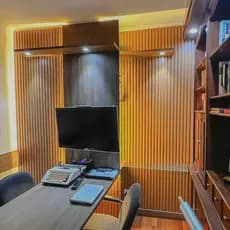 kit de 10 Ripas Painel Madeira Ripado 100% Mdf Painel De Tv Cabeceiras De Cama, Paredes Alto colante