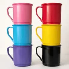30 Canecas bonita alça copo colorido firme duro não quebra adulto infantil servir lanche igreja casa