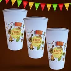 20 Copo long drink resistente festa caipira são joao quermesse lembrancinha evento escola não quebra