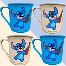10 Canecas stitch violão azul decoração revenda pronta entrega aniversario festa infantil criança