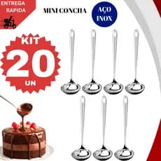 Combinado Mini Concha Para Servir Molhos Caldos Caldas  Vinagrete Utensilio Aço Inoxidavel Copa Rodizio