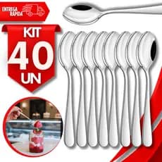 Utensílios Colher De Sobremesa em Aço Inox 15,9Cm Cozinha Restaurantes Buffet Talheres Premium