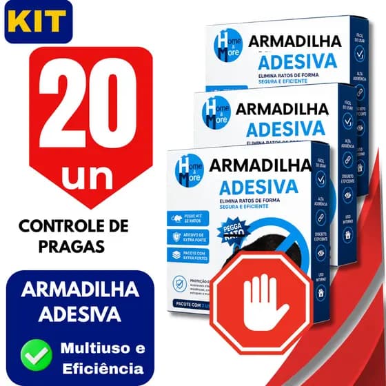 Combo 20 Cola Pega Pragas Adesiva Alta Aderência Multiuso Forte Doméstico Eficaz Qualidades Controle