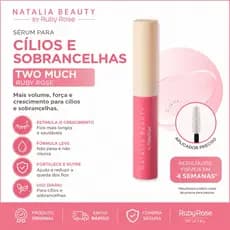 Sérum para Cílios e Sobrancelhas Two Much Ruby Rose | Fortalece e Hidrata