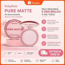 Pó Matificante Ruby Rose Pure Matte – Controle de Oleosidade e Acabamento Matte