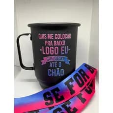Caneca De Alumínio Personalizada De 800ml Com Tirante Incluso