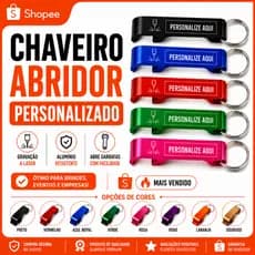100 Chaveiros de Alumínio Personalizados  para sua empresa, aniversario, casamento, lembrancinhas