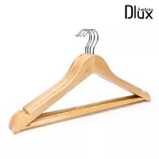 Ambito Dlux Cabide de Madeira Envernizado Premium Adulto Closet Armário Unitário Cabides Para Roupas Calça
